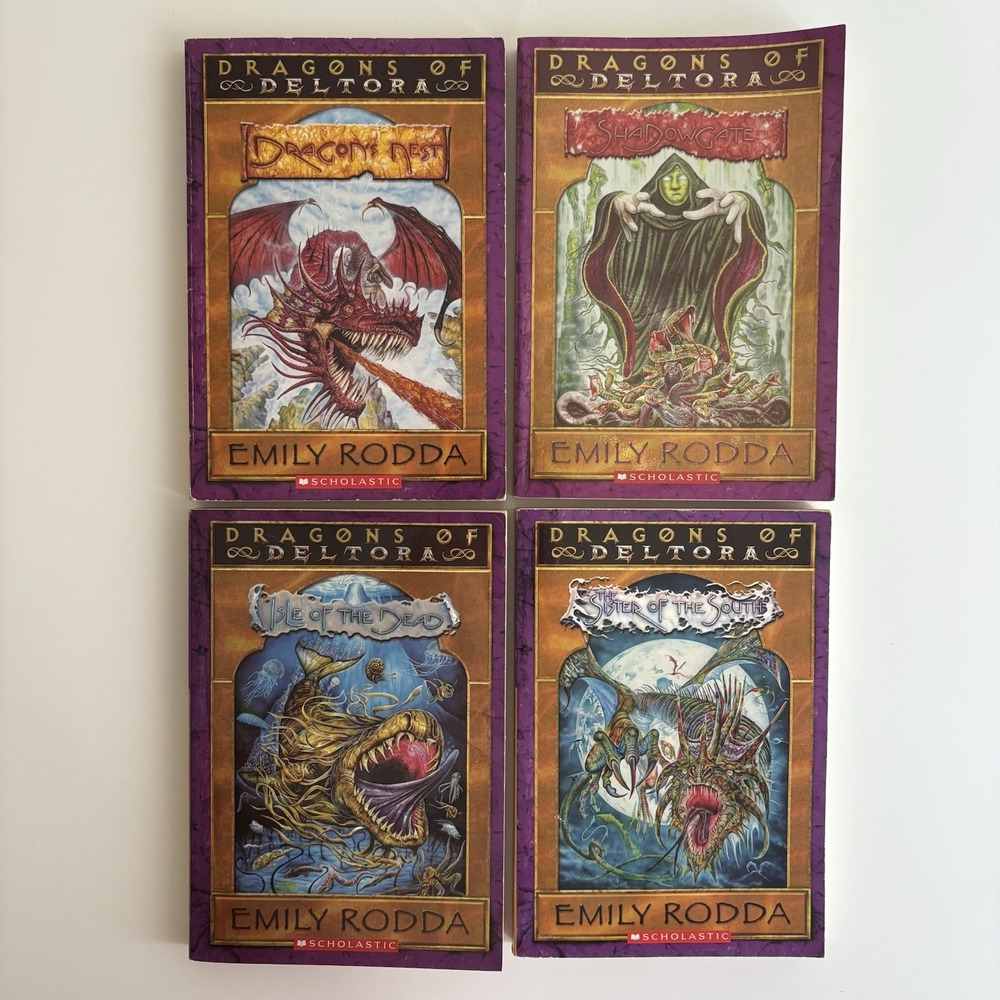 Scholastic Dragons of Deltora 1-4 Emily‎ Rodda 1st Printing Lot YA Fantasy Books